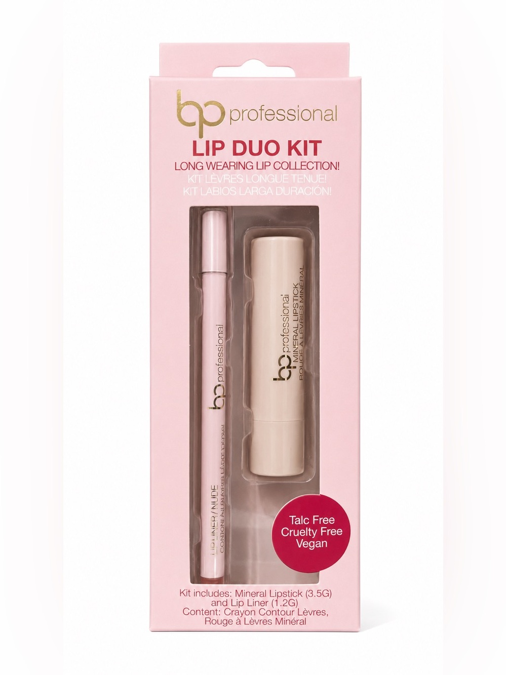 Bellapierre Cosmetics Lip Duo Kit Nude Mineral Lipstick + Lip Liner Set NIB